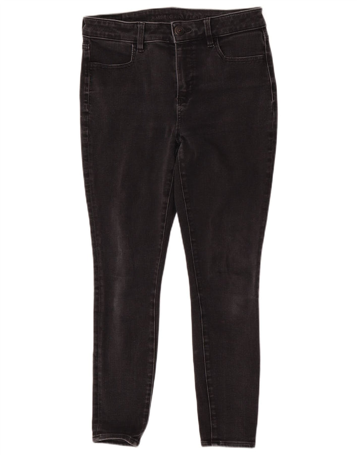 Damskie jeansy skinny American Eagle US 8 Medium W30 L26 Czarna bawełna