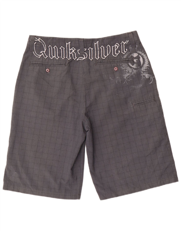 Męskie szorty cargo Quiksilver Graphic W34 w dużą szarą kratkę