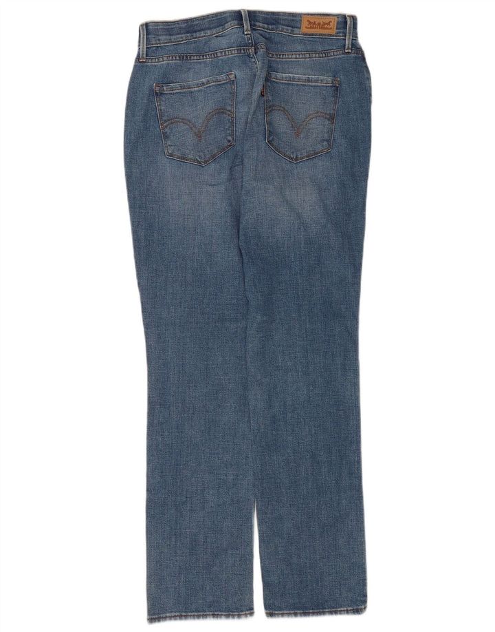 Damskie dżinsy Levi's 525 Straight US 8 Medium W30 L30 Niebieska bawełna