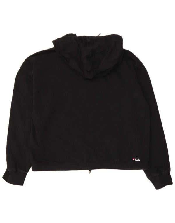 Damski sweter z kapturem Fila UK 16, duży, czarny, bawełniany