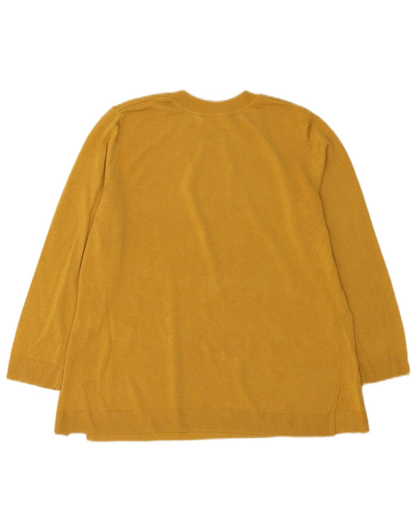 Damski sweter z okrągłym dekoltem Hobbs UK 10 Small, żółta wiskoza