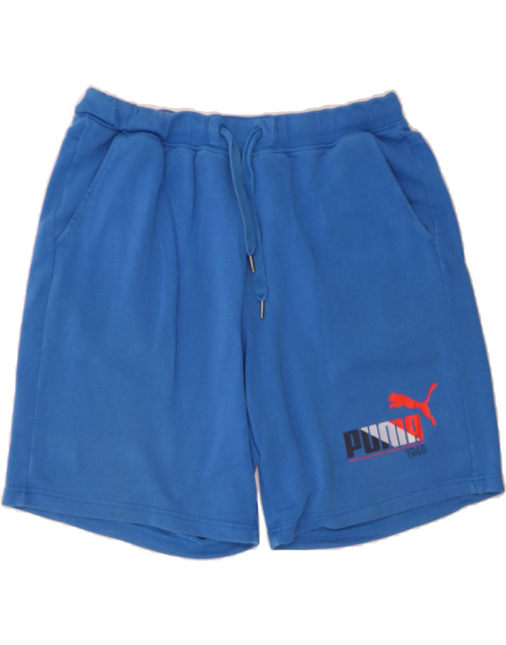 PUMA Mens Graphic Sport Shorts XL Blue Cotton Vintage Puma and Second-Hand Puma from Messina Hembry 