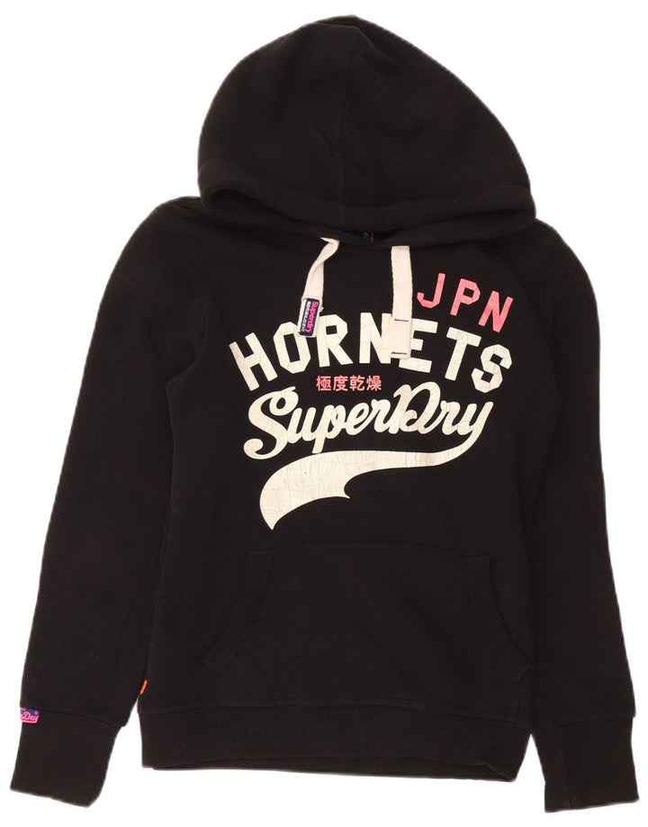 Męski sweter z kapturem Superdry Hornets Graphic UK 10, mały, czarny, bawełniany