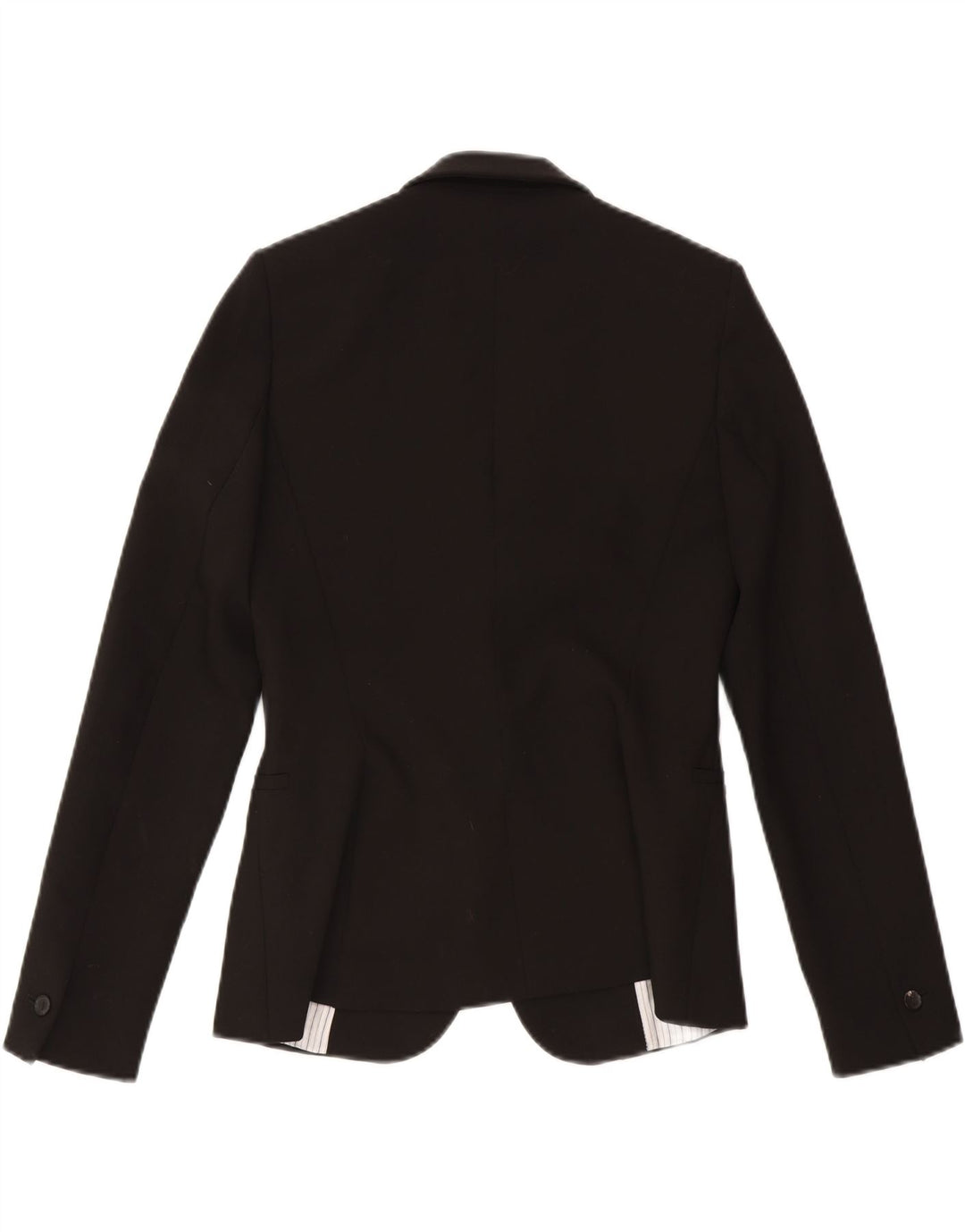 ZARA Womens Slim 1 Button Blazer Jacket UK 12 Medium Black Polyester Vintage Zara and Second-Hand Zara from Messina Hembry 