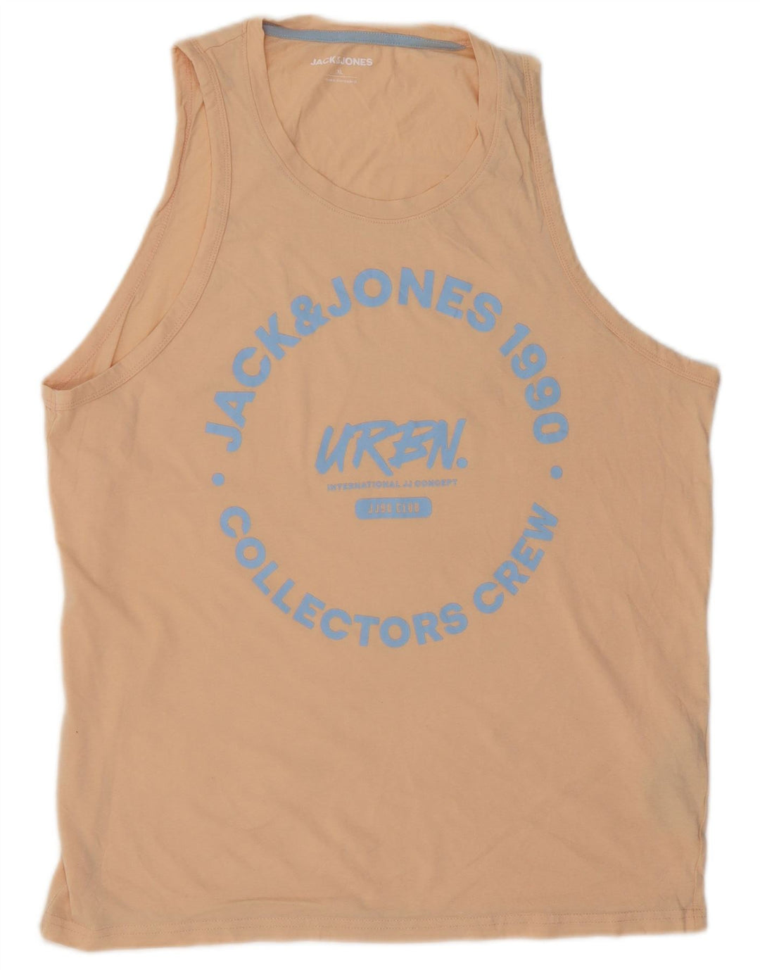Męska kamizelka z grafiką Jack & Jones XL, beżowa, bawełniana