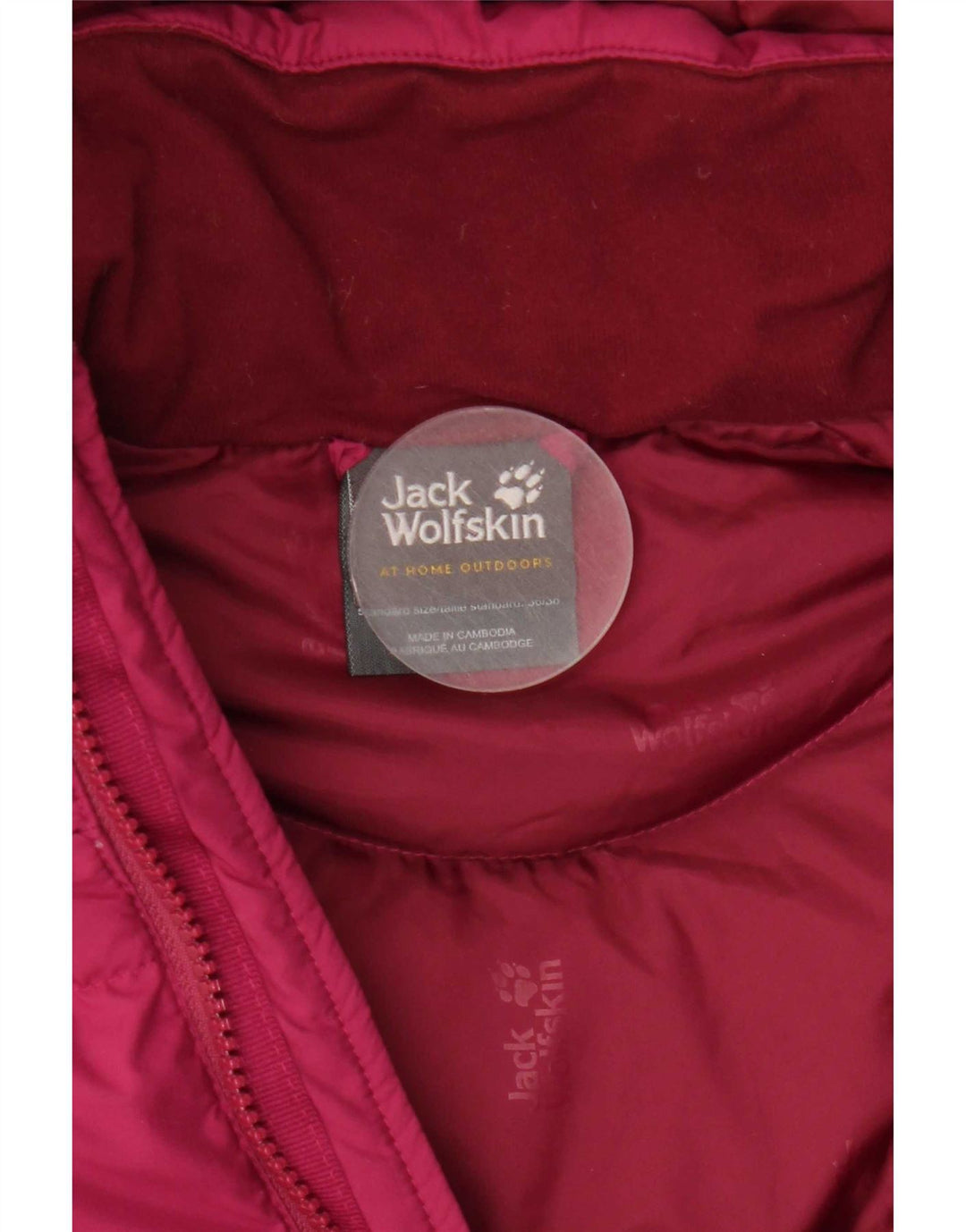 Damska ocieplana kurtka z kapturem Jack Wolfskin UK 8/10, mały, różowy poliester