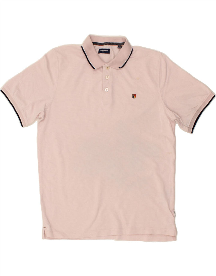 JACK & JONES Mens Polo Shirt Large Pink Cotton Vintage Jack & Jones and Second-Hand Jack & Jones from Messina Hembry 