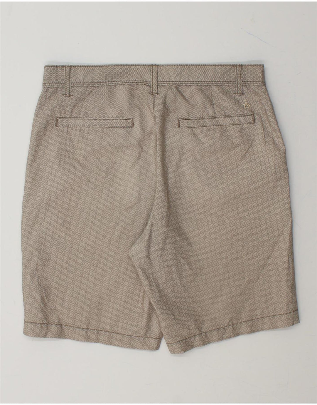 PENGUIN Mens Chino Shorts W32 Medium  Beige Spotted Cotton Vintage Penguin and Second-Hand Penguin from Messina Hembry 
