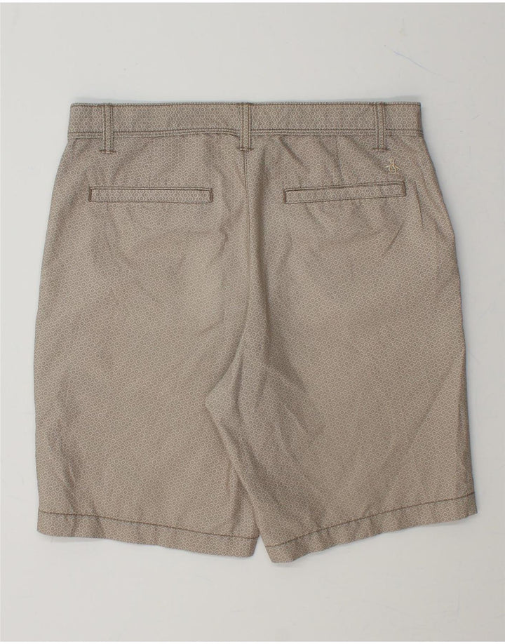 PENGUIN Mens Chino Shorts W32 Medium  Beige Spotted Cotton Vintage Penguin and Second-Hand Penguin from Messina Hembry 