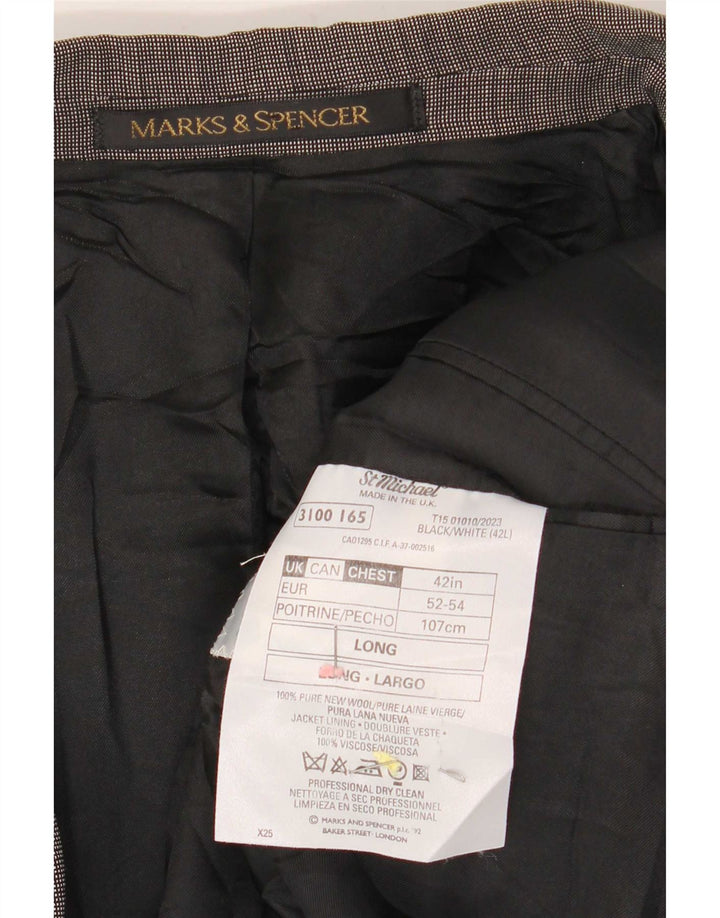 Marks & Spencer Męska marynarka St. Michael zapinana na 2 guziki, UK 42, duża, szara