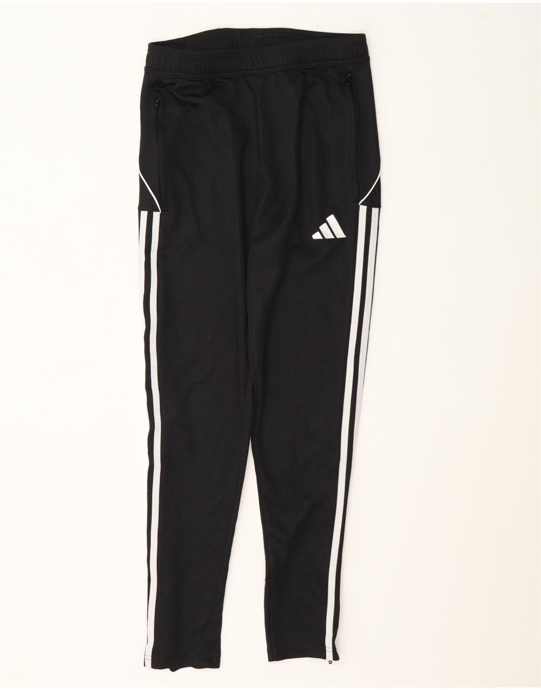 Męskie spodnie dresowe Adidas Slim Fit, małe, czarne, poliestrowe