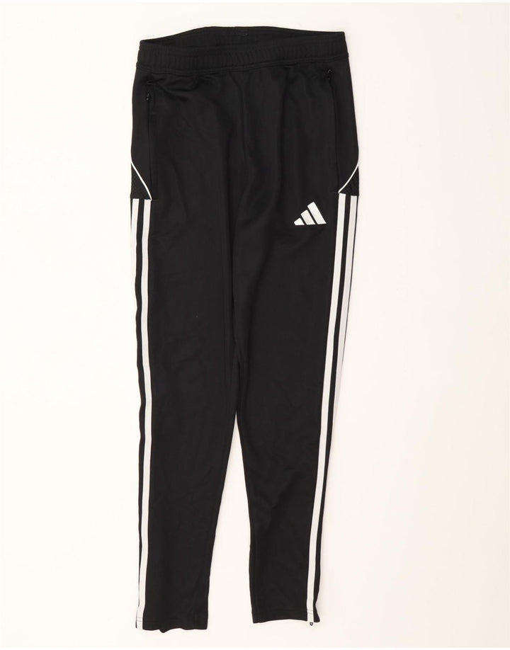 Męskie spodnie dresowe Adidas Slim Fit, małe, czarne, poliestrowe