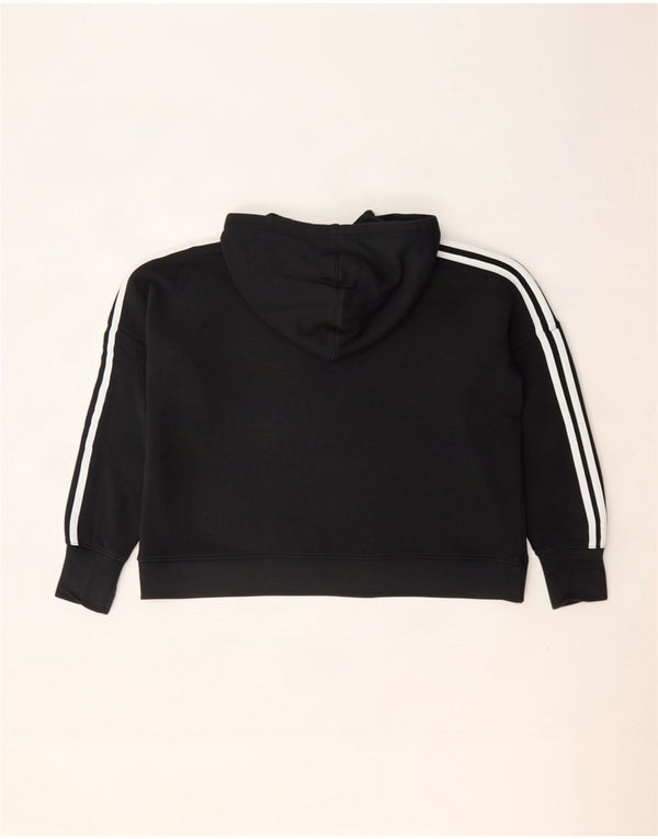 Damska bluza z kapturem Adidas Crop Oversized UK 12 Średnia czarna bawełna