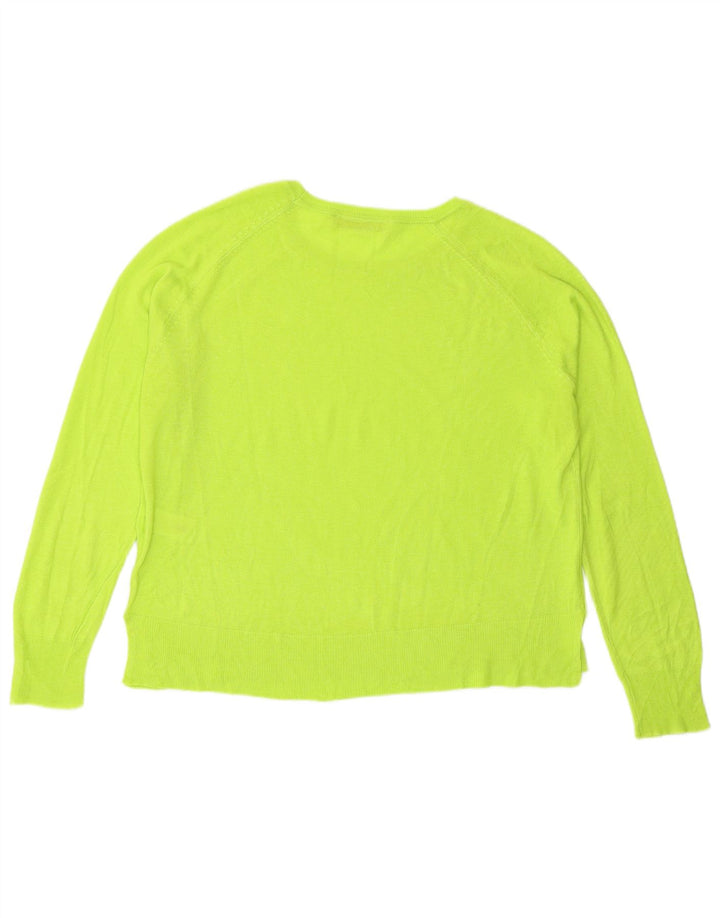 Damski sweter oversize z dekoltem w łódkę Zara UK 10 Small Green Wiskoza