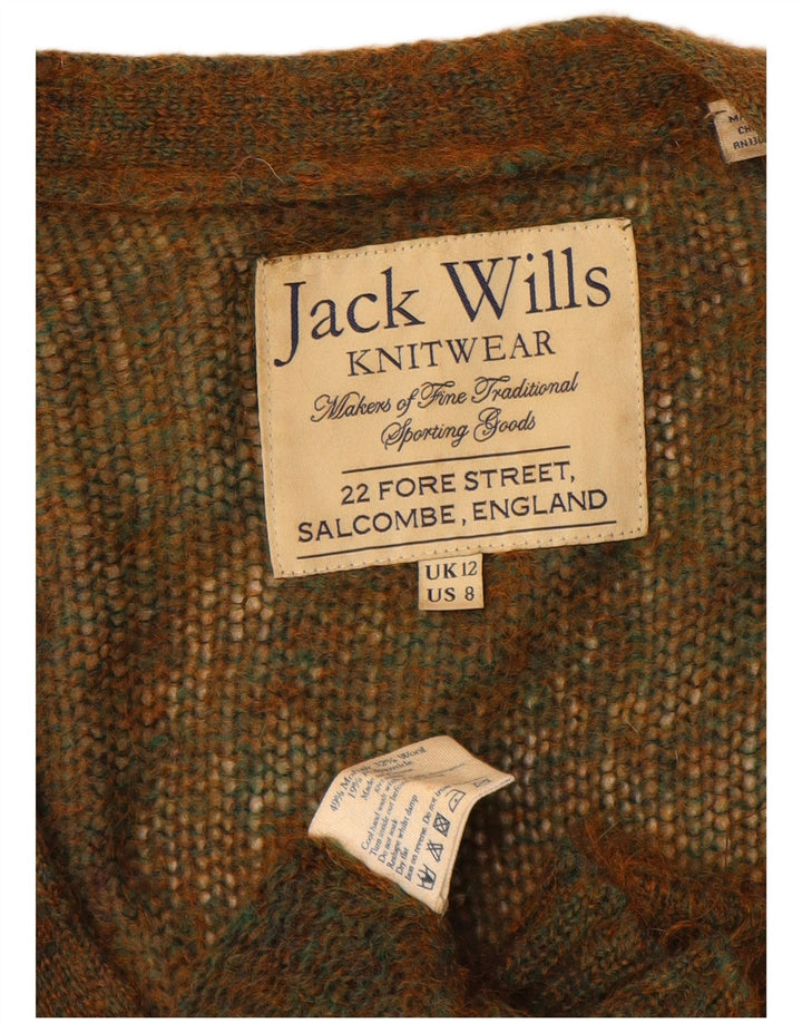 Damski sweter oversize Jack Wills UK 12, średni khaki, nakrapiany