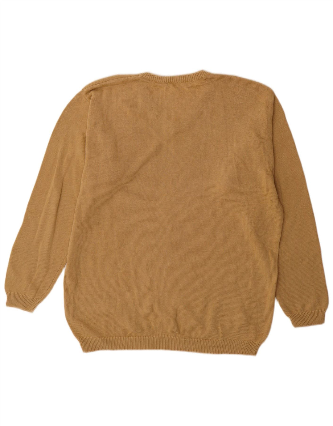 Męski sweter Fred Perry z dekoltem w kształcie litery V, XL, beżowa, bawełniana