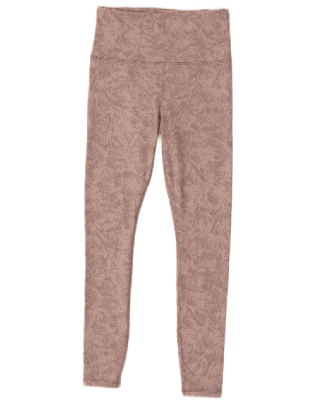 Damskie legginsy Athleta z abstrakcyjnym wzorem UK 8, mały, różowy nylon