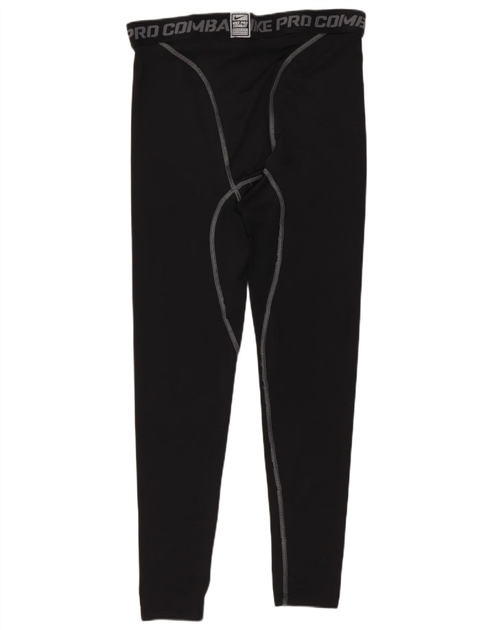 Męskie legginsy Nike Dri Fit z grafiką, duże, czarne, poliestrowe