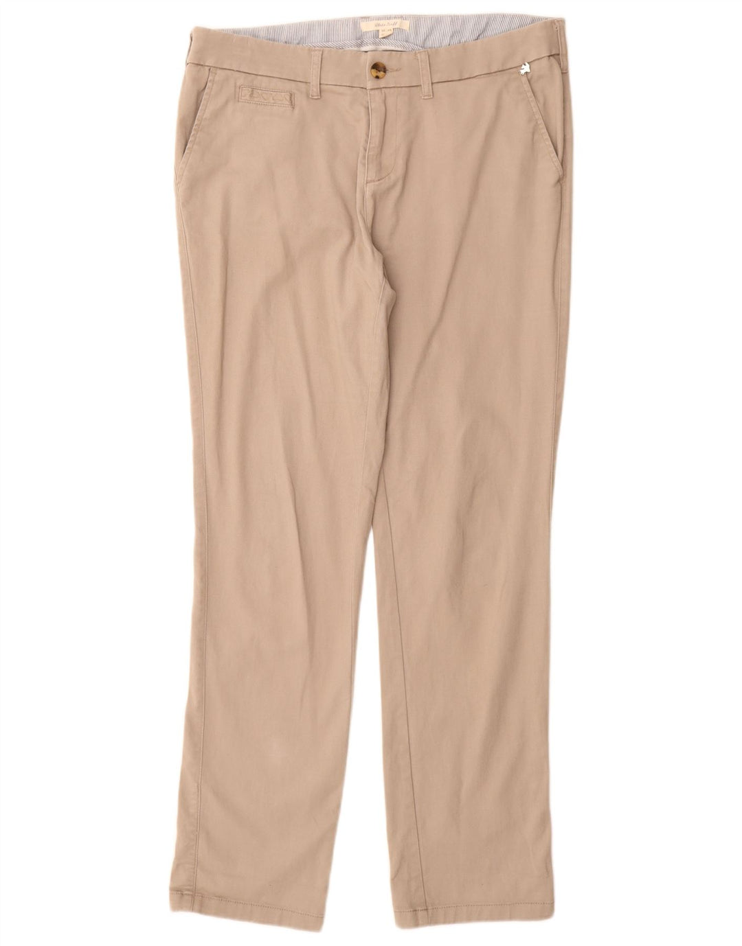 Spodnie damskie WHITE STUFF Chino UK 14 Large W32 L30 Beżowa bawełna