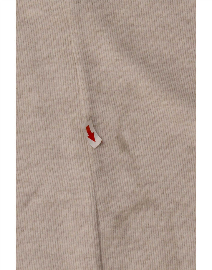 Damski krótki top Zara Oversize z długim rękawem, UK 10, mały, beżowy poliester
