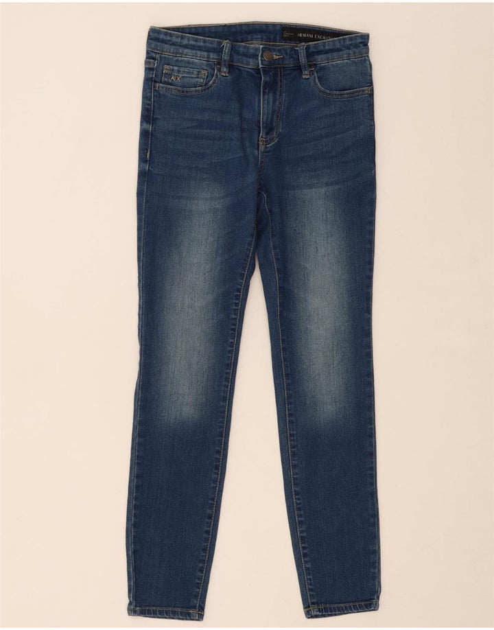ARMANI EXCHANGE Womens Super Skinny Jeans W26 L26 Blue Vintage Armani Exchange and Second-Hand Armani Exchange from Messina Hembry 