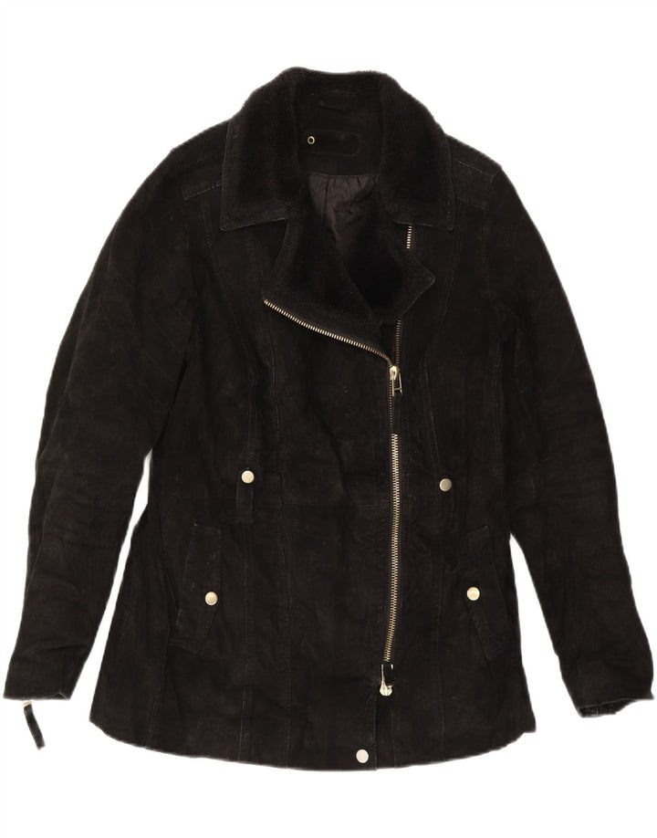 VINTAGE Womens Utility Jacket IT 44 Medium Black Vintage Vintage and Second-Hand Vintage from Messina Hembry 