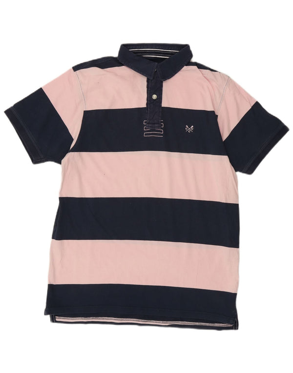 Crew Clothing Męska koszulka polo duża, bawełniana w granatowe paski