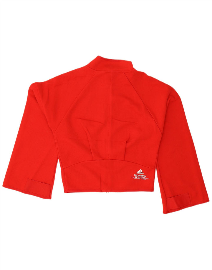 Damska bluza dresowa oversize ADIDAS UK 8/10 mała czerwona bawełniana