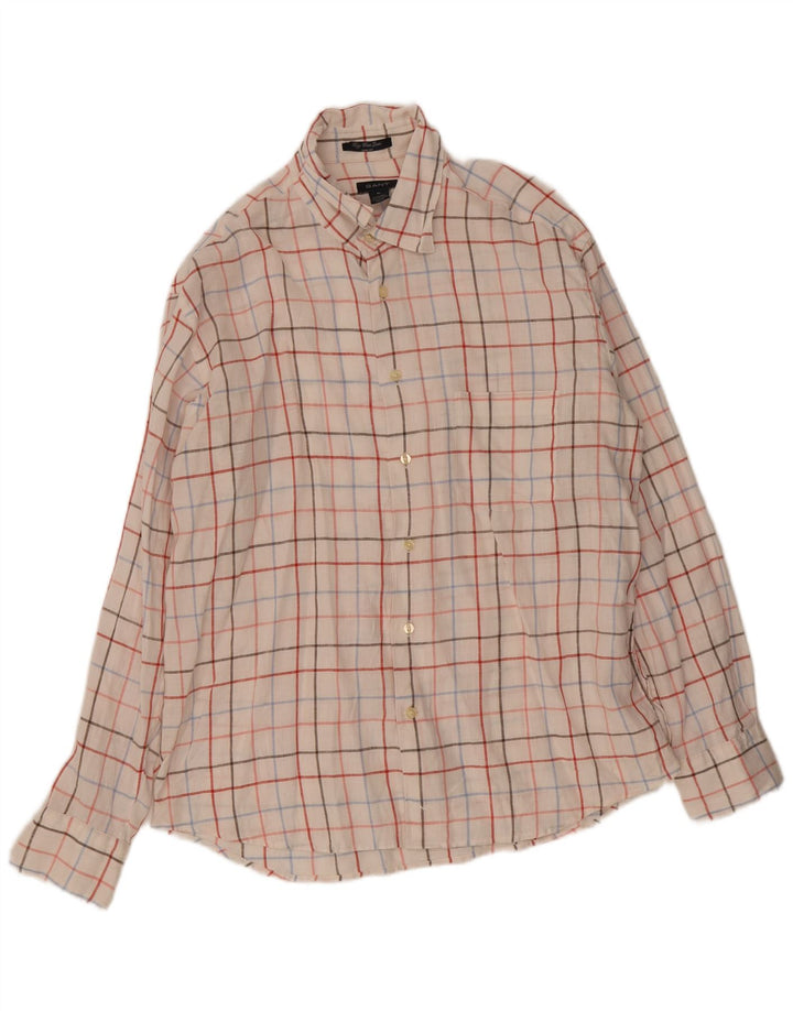 Męska koszula slim fit Gant XL w białą kratkę