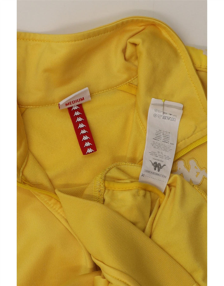Męska kurtka dresowa Kappa z grafiką, średni żółty poliester