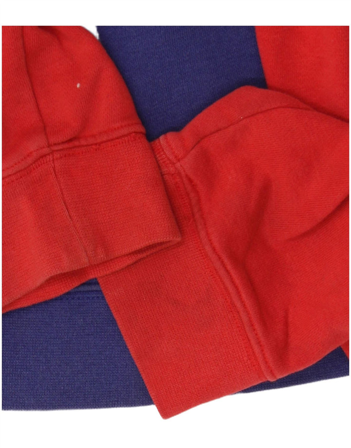 Chłopięcy sweter z kapturem i zamkiem NIKE z grafiką, 12-13 lat, duży, czerwony, z blokami kolorów