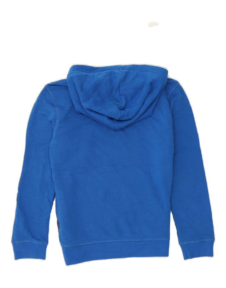 EDDIE BAUER Boys Graphic Hoodie Jumper 10-11 Years Medium Blue Striped Vintage Eddie Bauer and Second-Hand Eddie Bauer from Messina Hembry 