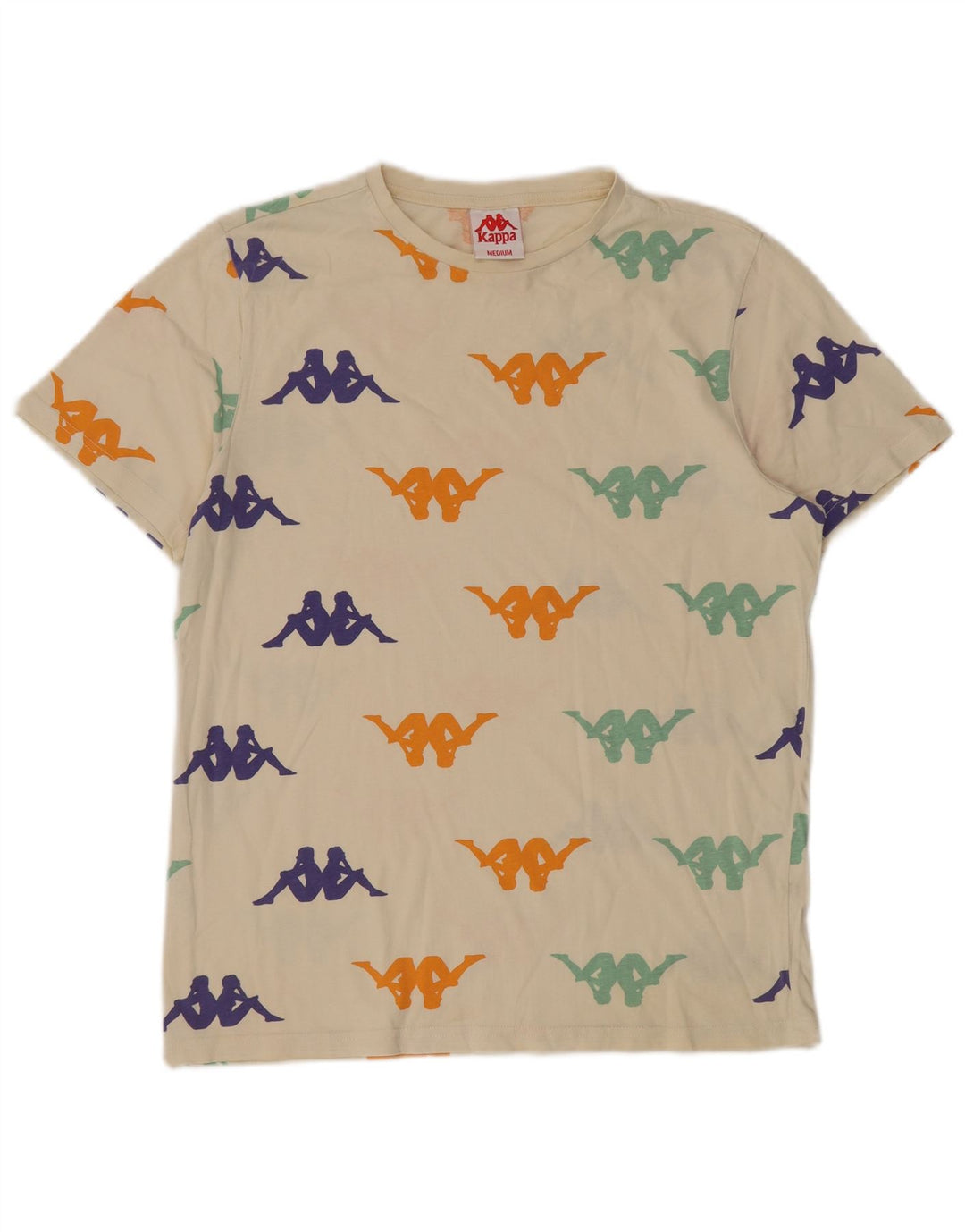 Męski T-shirt z grafiką Kappa, średni biały