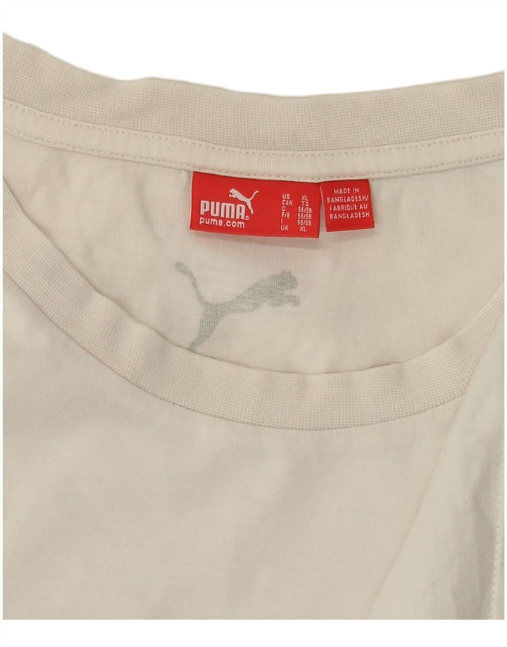 Męska koszulka Puma Graphic z długim rękawem XL, biała