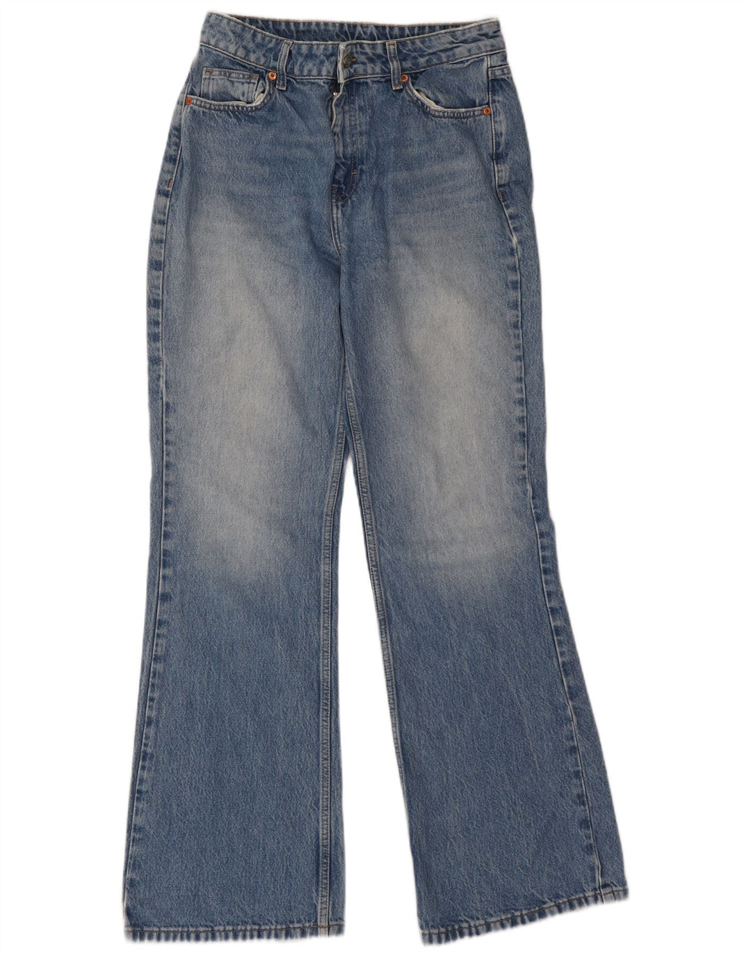 Damskie jeansy rozkloszowane Topshop W30 L32 Niebieskie bawełniane