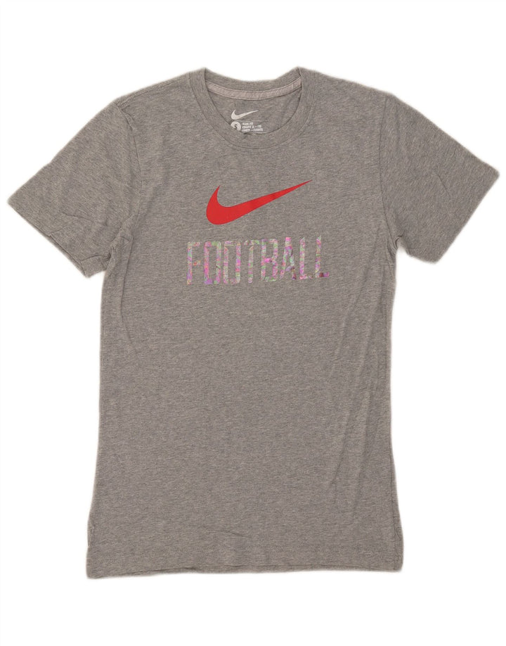 Męski T-shirt Nike Slim Fit z grafiką, mały, szary, nakrapiany