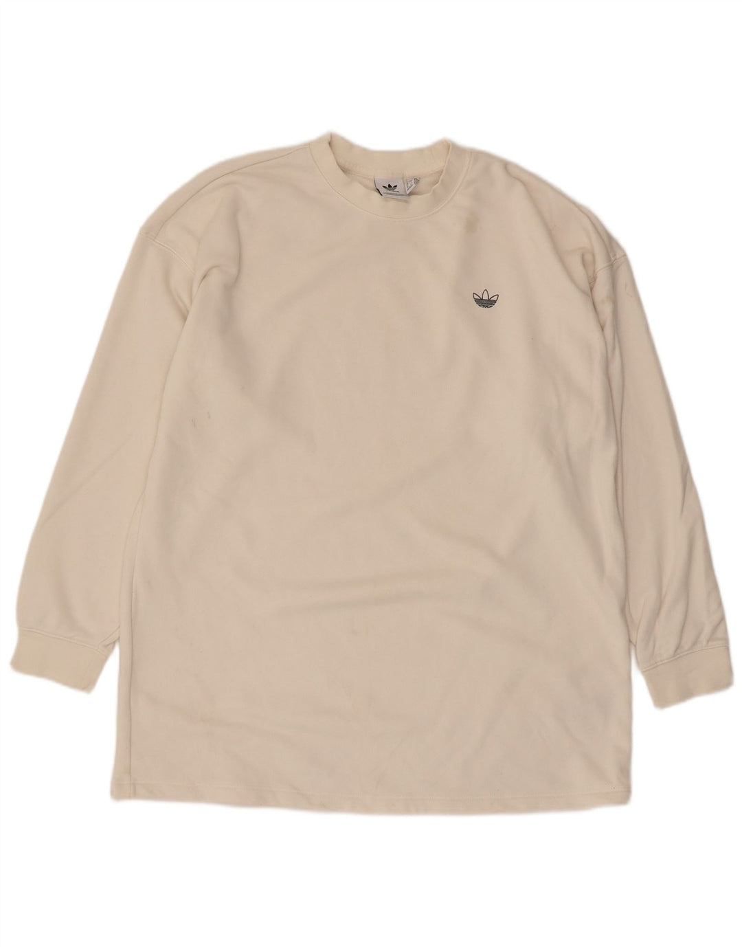 Damska bluza Adidas Graphic Oversized Sweter UK 12 Średnia biała bawełna