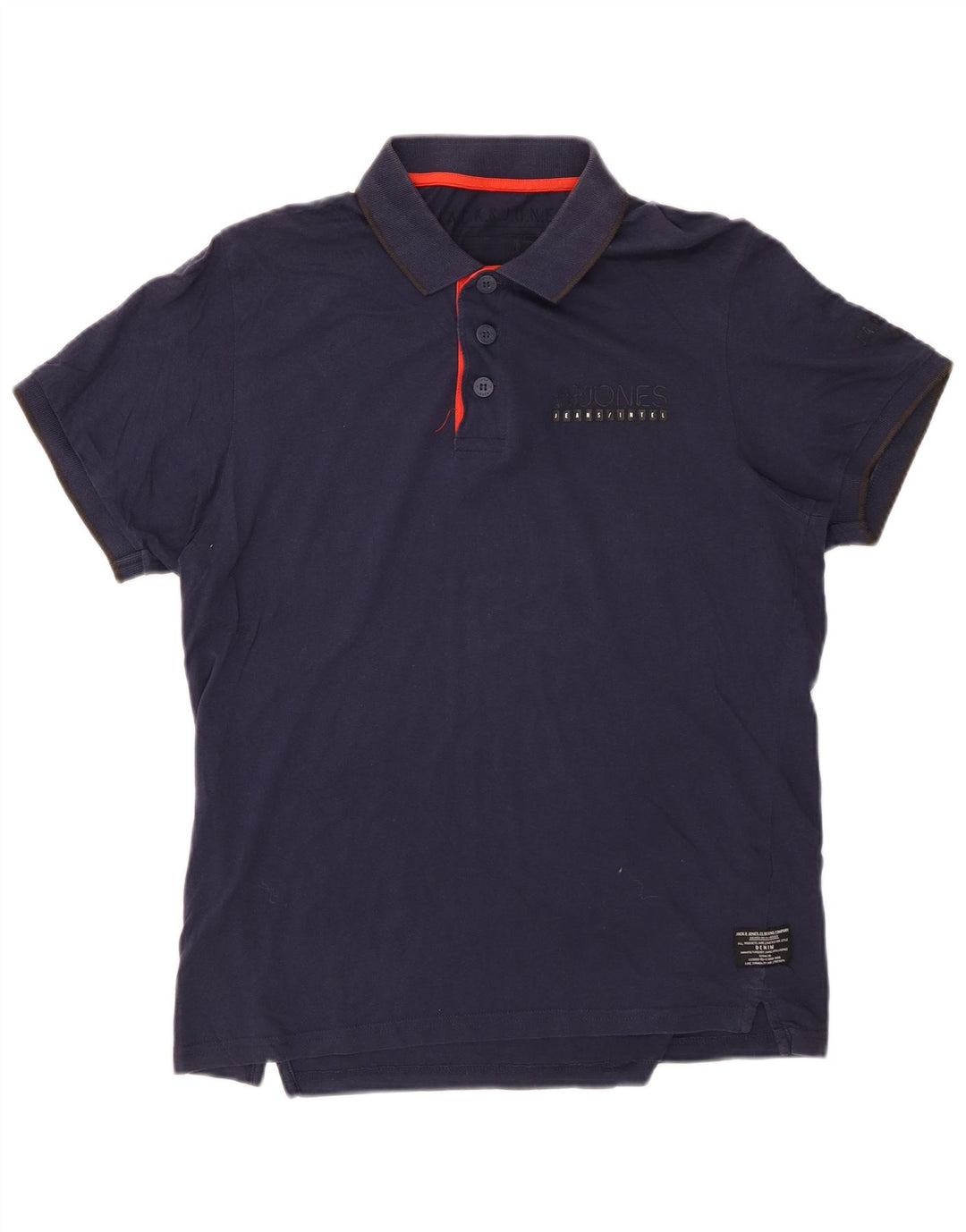 Męska koszulka polo JACK & JONES, duża, granatowa, bawełniana