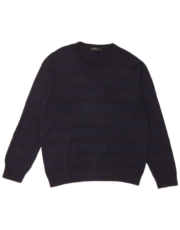 Marks & Spencer Mens Autograph Crew Neck Jumper Sweater Large Navy Blue