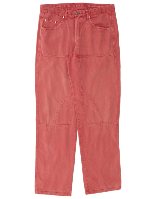 Canadiens Męskie proste dżinsy IT 52 XL W34 L33 Czerwona bawełna