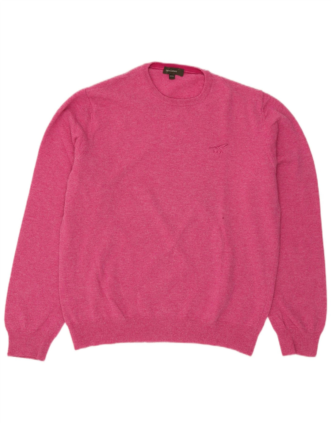 Męski sweter z wycięciem pod szyją Henry Cottons 3XL Różowa wełna