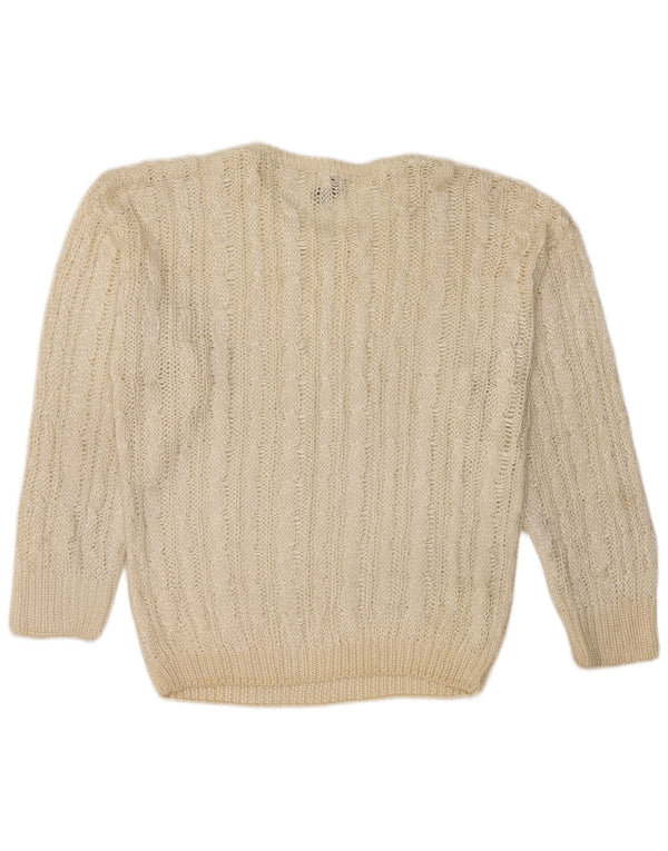 Sweter damski Giunco z okrągłym dekoltem UK 14, średni złamanej bieli