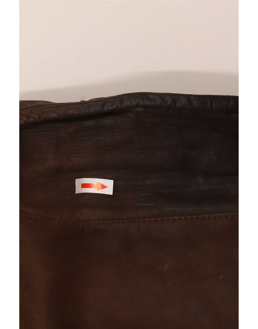 Vintage męska kurtka skórzana bomber UK 42 XL brązowa