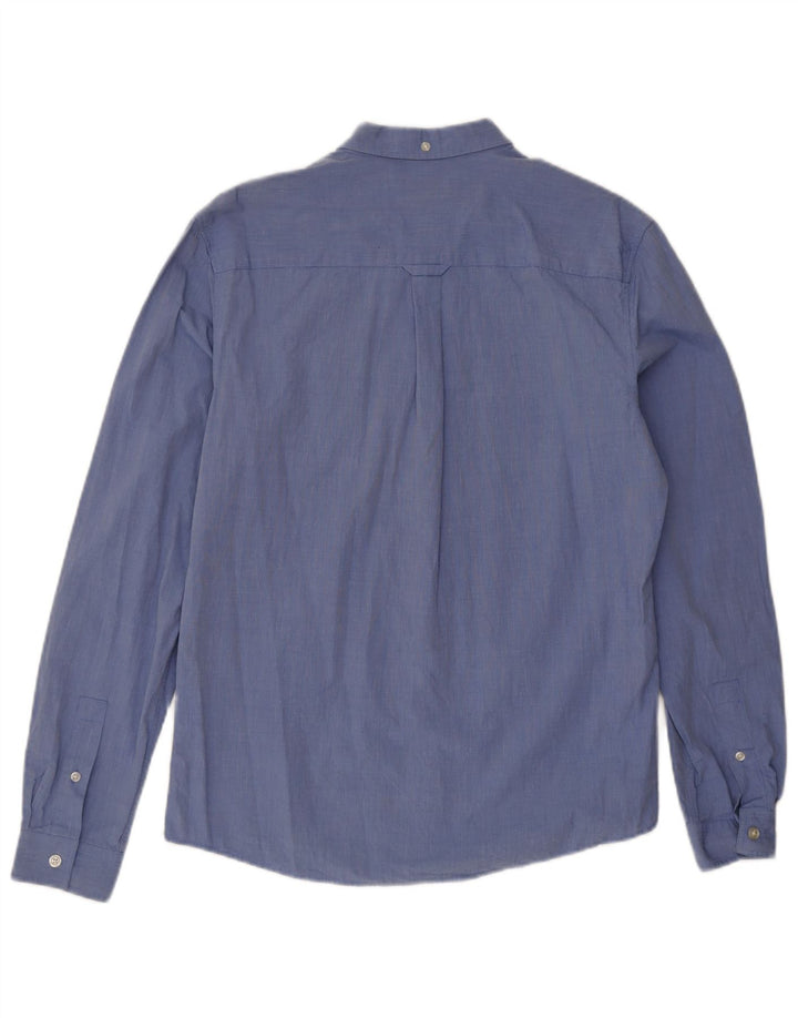 Koszula męska Lyle & Scott, średnia niebieska, bawełniana