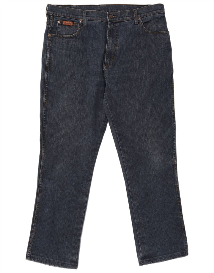 Męskie jeansy WRANGLER Texas Stretch Straight W38 L30 Granatowe, bawełniane