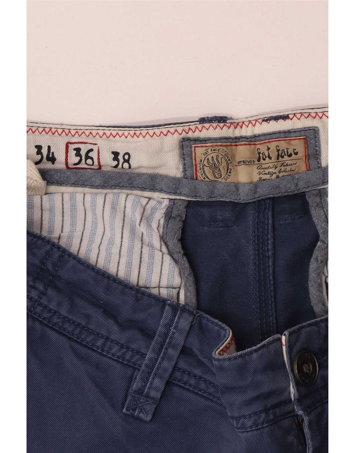 Męskie spodnie typu chino Regular Fat Face, duże W36 L33, niebieska bawełna