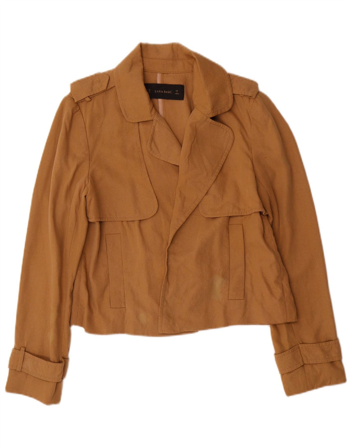 Damska marynarka oversize typu oversize z odkrytymi ramionami Zara UK 6 XS, brązowy Lyocell
