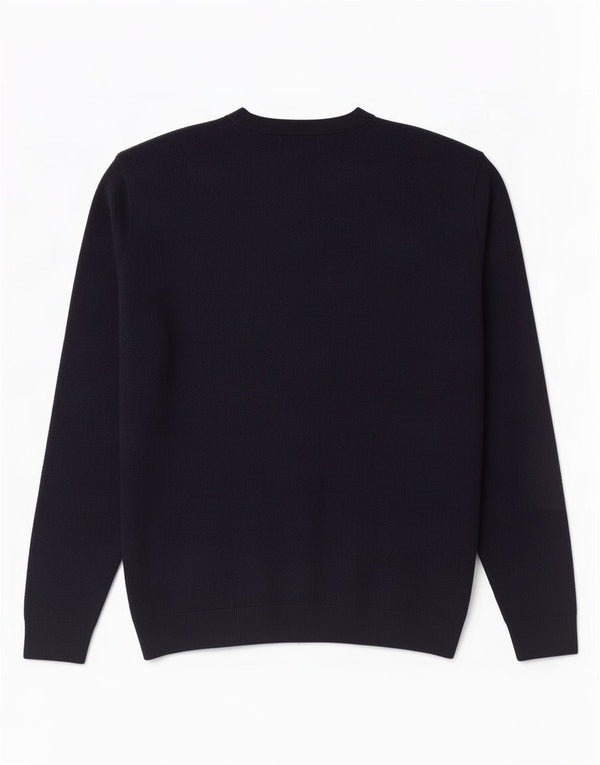 Męski sweter Jack & Jones z okrągłym dekoltem, mały, granatowy, bawełniany