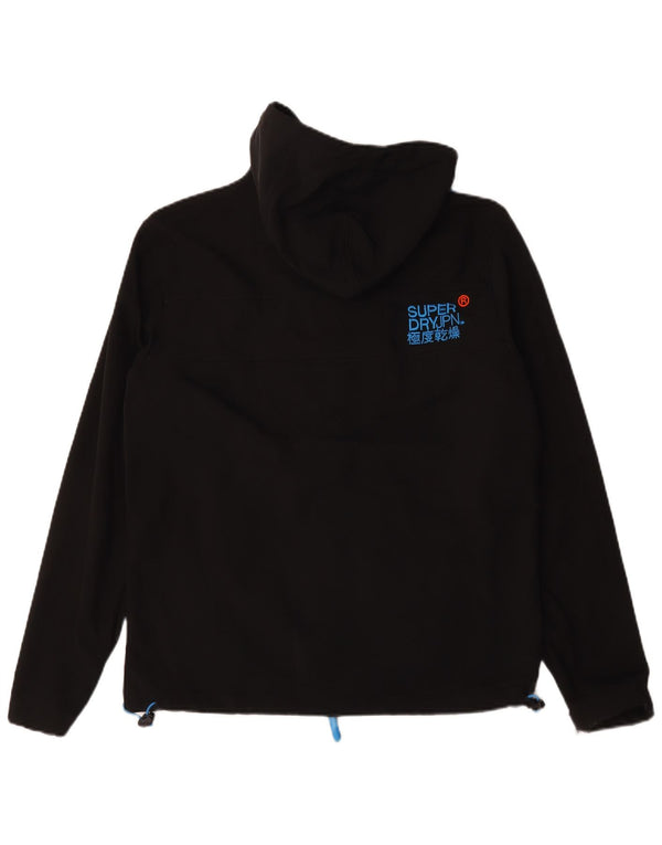 Męska kurtka wiatrówka Superdry Windtrekker z kapturem UK 40, duża czarna