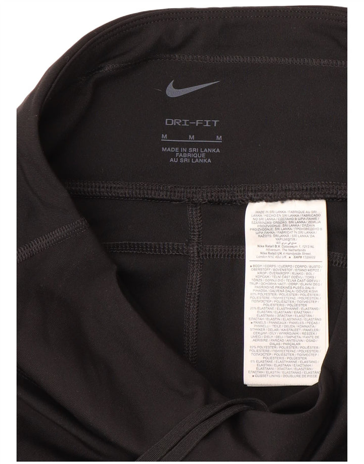 Damskie legginsy Nike Dri Fit Capri UK 14, średni czarny poliester